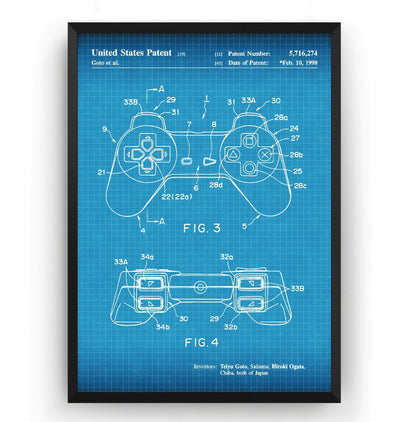 PS Controller Patent Print - Magic Posters