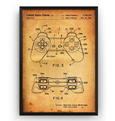 PS Controller Patent Print - Magic Posters