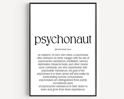 Psychonaut Definition Print - Magic Posters