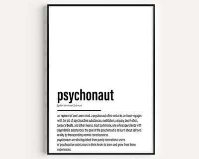 Psychonaut Definition Print - Magic Posters