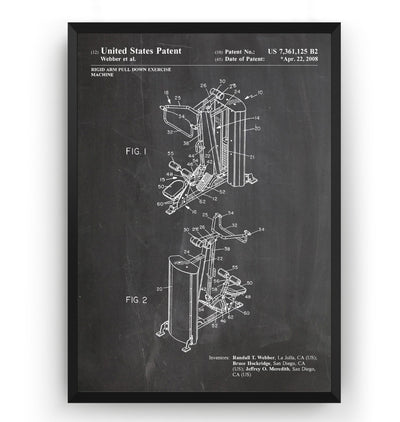 Pull Down Exercise Machine 2008 Patent Print - Magic Posters