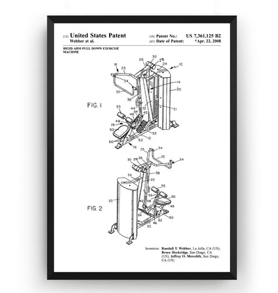 Pull Down Exercise Machine 2008 Patent Print - Magic Posters