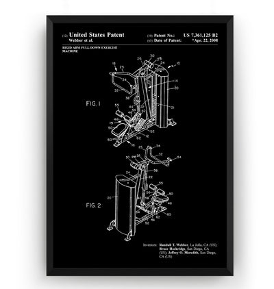 Pull Down Exercise Machine 2008 Patent Print - Magic Posters