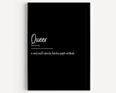 Queer Definition Print - Magic Posters