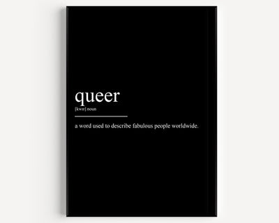 Queer Definition Print - Magic Posters