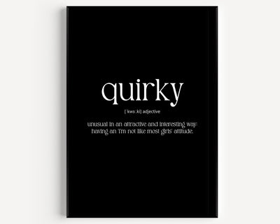 Quirky Definition Print - Magic Posters