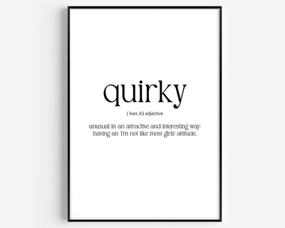 Quirky Definition Print - Magic Posters