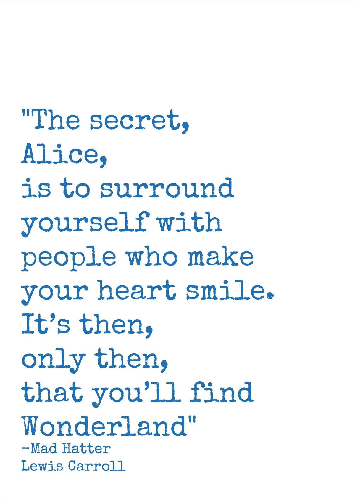 Personalised Quote Print (Typewriter Font)
