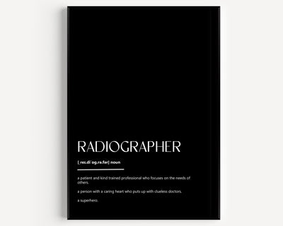Radiographer Definition Print - Magic Posters