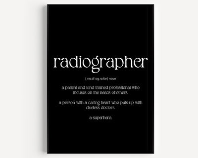 Radiographer Definition Print - Magic Posters