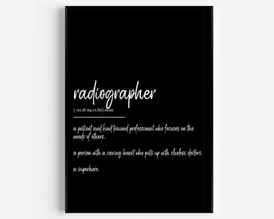 Radiographer Definition Print - Magic Posters