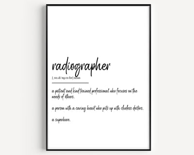 Radiographer Definition Print - Magic Posters