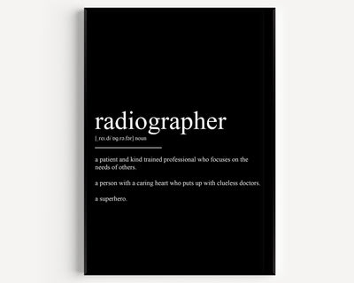 Radiographer Definition Print - Magic Posters
