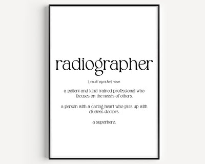 Radiographer Definition Print - Magic Posters