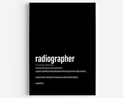 Radiographer Definition Print - Magic Posters