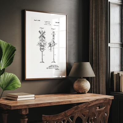 Railroad Signal 1935 Patent Print - Magic Posters