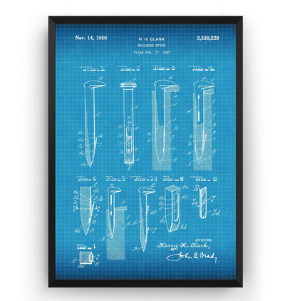 Railroad Spike 1950 Patent Print - Magic Posters