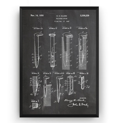 Railroad Spike 1950 Patent Print - Magic Posters