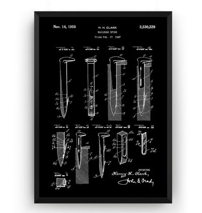 Railroad Spike 1950 Patent Print - Magic Posters