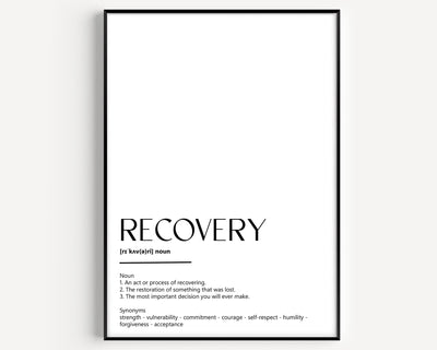 Recovery Definition Print - Magic Posters