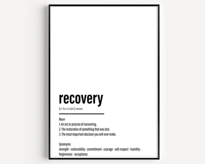 Recovery Definition Print - Magic Posters