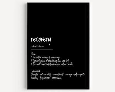 Recovery Definition Print - Magic Posters