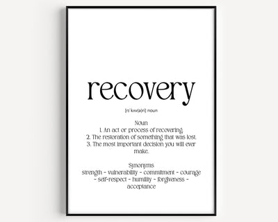Recovery Definition Print - Magic Posters