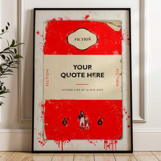 Personalised Book Cover Art Print (Red)