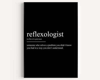 Reflexologist Definition Print - Magic Posters