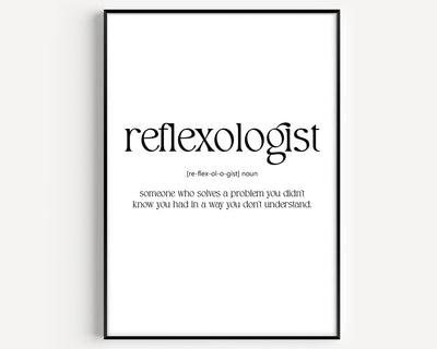 Reflexologist Definition Print - Magic Posters