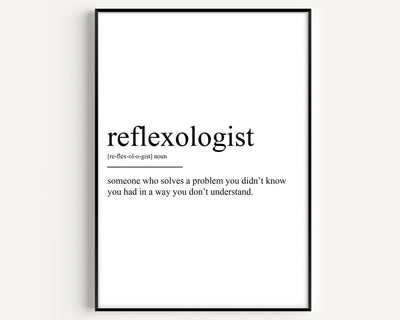 Reflexologist Definition Print - Magic Posters