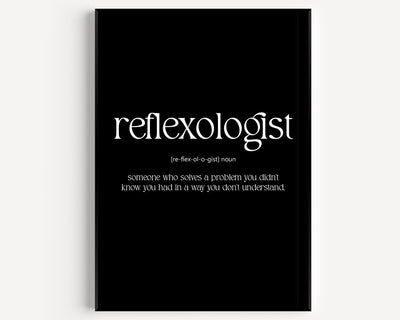 Reflexologist Definition Print - Magic Posters