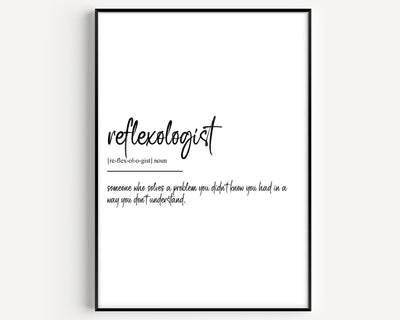 Reflexologist Definition Print - Magic Posters