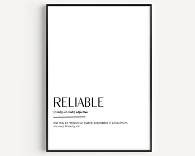 Reliable Definition Print - Magic Posters