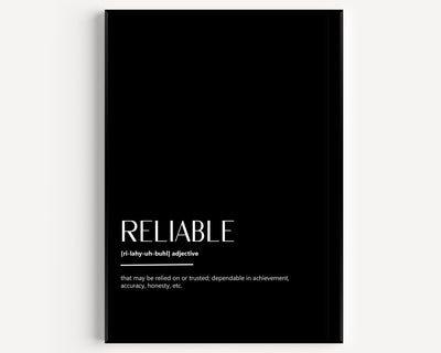 Reliable Definition Print - Magic Posters