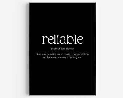 Reliable Definition Print - Magic Posters