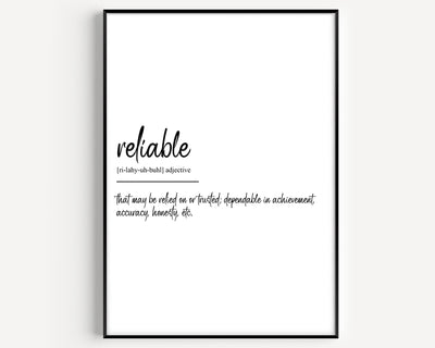 Reliable Definition Print - Magic Posters