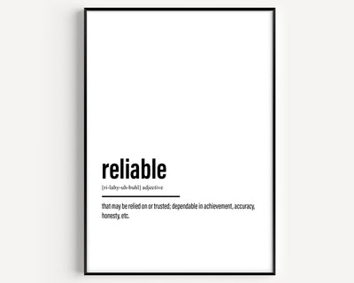 Reliable Definition Print - Magic Posters
