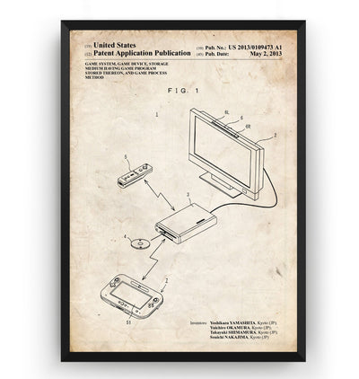 Retro Console 2013 Patent Print - Magic Posters