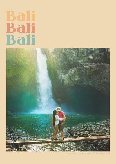 Personalised Retro Holiday Travel Photo Print