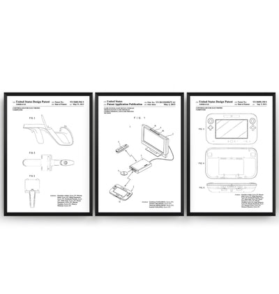 Retro Video Game Set Of 3 Patent Prints - Magic Posters