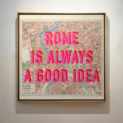 Rome (Italy) Retro Pop Art Map Print - Magic Posters