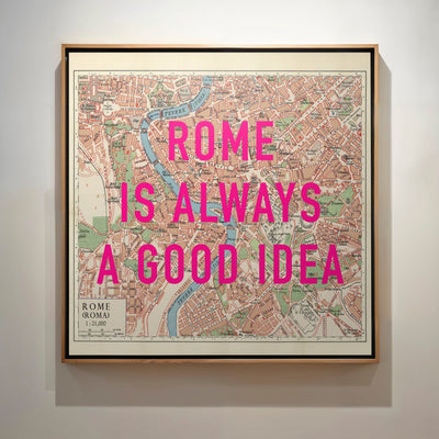 Rome (Italy) Retro Pop Art Map Print - Magic Posters