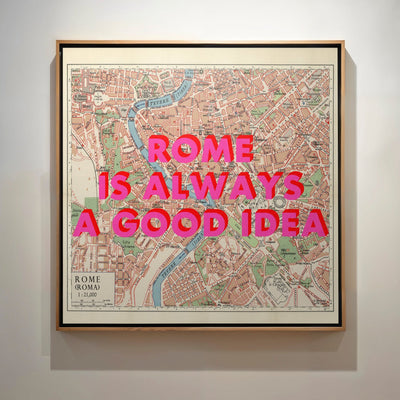 Rome (Italy) Retro Pop Art Map Print - Magic Posters