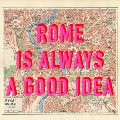 Rome (Italy) Retro Pop Art Map Print