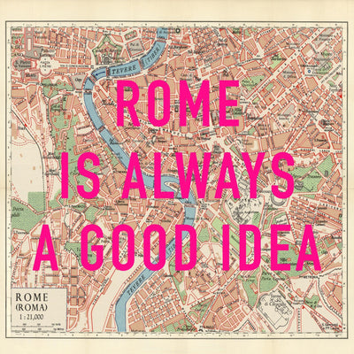 Rome (Italy) Retro Pop Art Map Print
