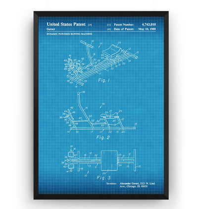 Rowing Machine 1988 Patent Print - Magic Posters
