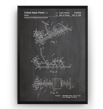 Rowing Machine 1988 Patent Print - Magic Posters