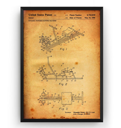 Rowing Machine 1988 Patent Print - Magic Posters