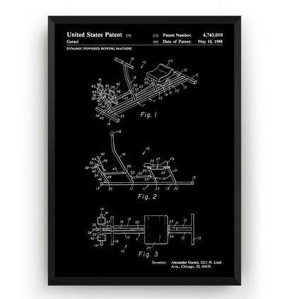 Rowing Machine 1988 Patent Print - Magic Posters